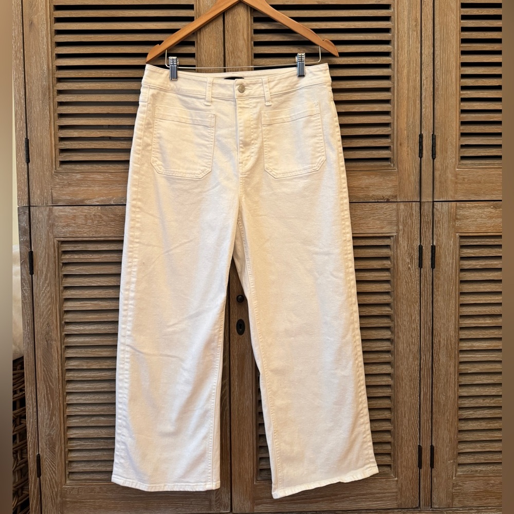 Quince Cream Wide Leg Jeans